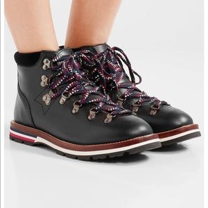Moncler Blanche Leather Hiking Boots